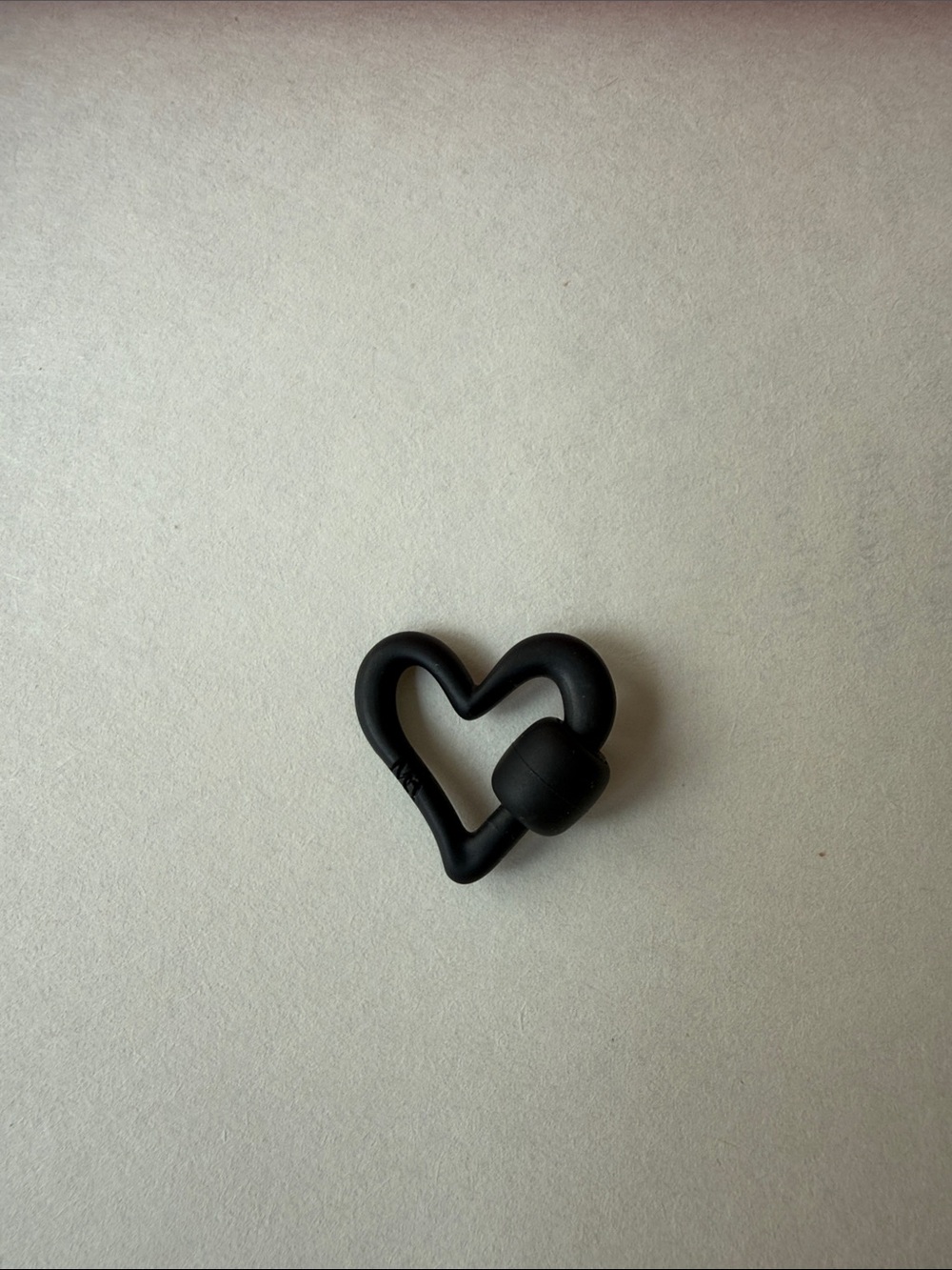 Marla Aaron black rubber heart lock